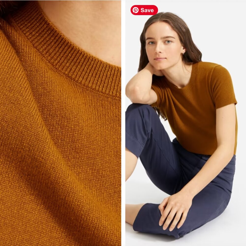 Everlane Cashmere Sweater tee in Brass Medium